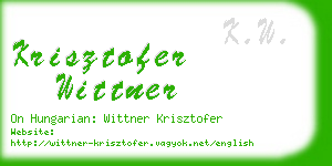 krisztofer wittner business card